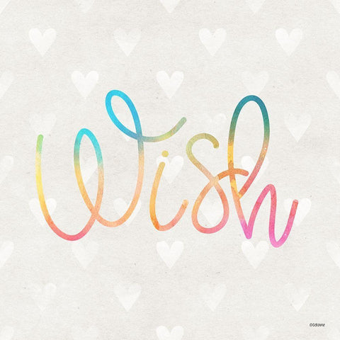 Wish Black Modern Wood Framed Art Print by Louise, Gigi