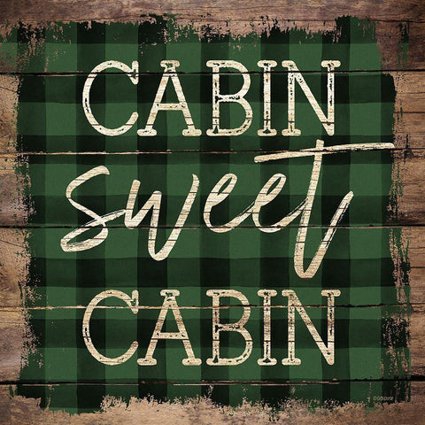 Cabin Sweet Cabin White Modern Wood Framed Art Print with Double Matting by Louise, Gigi