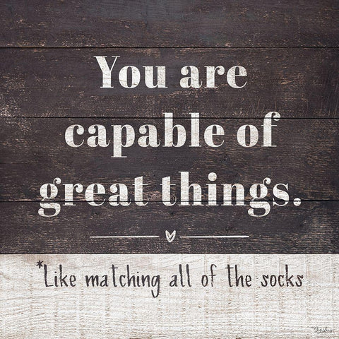 Great Things White Modern Wood Framed Art Print with Double Matting by Louise, Gigi