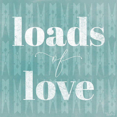 Loads Love White Modern Wood Framed Art Print with Double Matting by Louise, Gigi