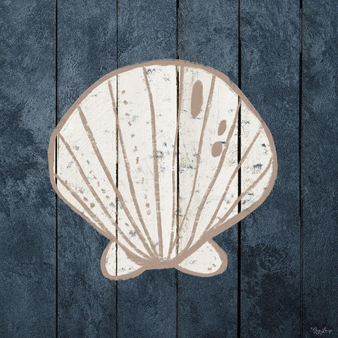Breathe Shell 2 Gold Ornate Wood Framed Art Print with Double Matting by Louise, Gigi