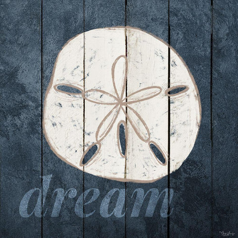 Dream Sanddollar Black Modern Wood Framed Art Print with Double Matting by Louise, Gigi
