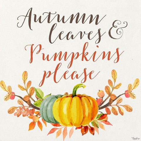 Leaves Please White Modern Wood Framed Art Print with Double Matting by Louise, Gigi