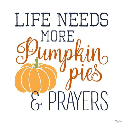 Pies Prayers 2 Black Modern Wood Framed Art Print by Louise, Gigi