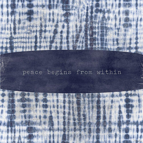 Peace Begins Black Modern Wood Framed Art Print by Louise, Gigi
