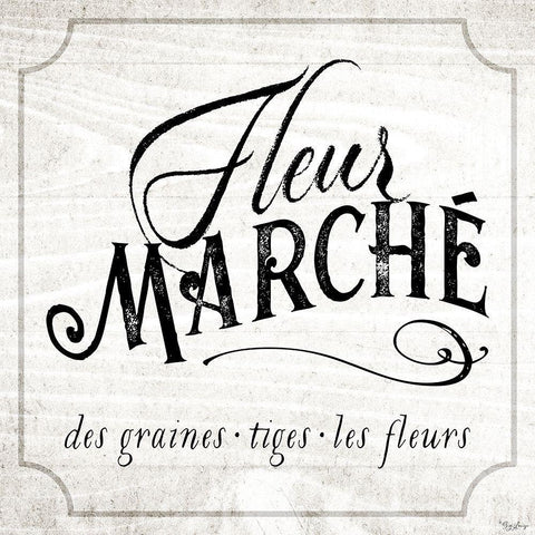 Fleur Marche Black Ornate Wood Framed Art Print with Double Matting by Louise, Gigi