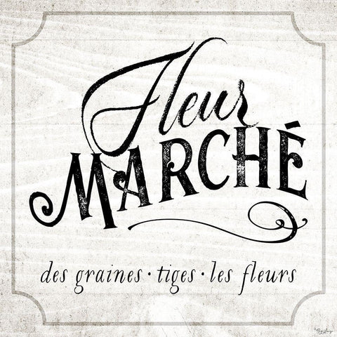 Fleur Marche Black Modern Wood Framed Art Print by Louise, Gigi
