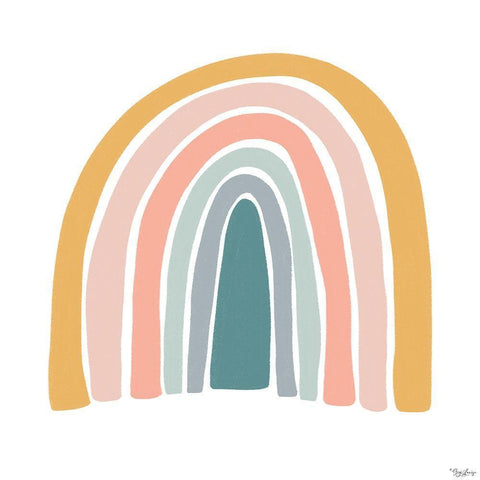 Colorful Rainbow Black Modern Wood Framed Art Print by Louise, Gigi