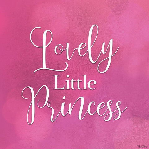 Lovely Little Princess White Modern Wood Framed Art Print with Double Matting by Louise, Gigi