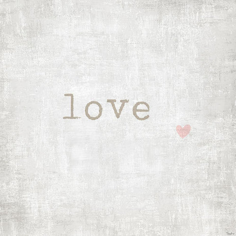 Love Heart White Modern Wood Framed Art Print by Louise, Gigi