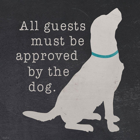 All Guests Black Ornate Wood Framed Art Print with Double Matting by Louise, Gigi