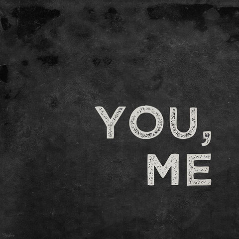 You Me Black Modern Wood Framed Art Print with Double Matting by Louise, Gigi
