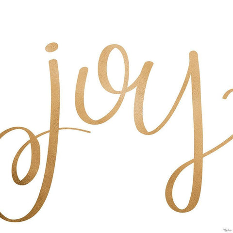 Joy Gold Black Ornate Wood Framed Art Print with Double Matting by Louise, Gigi