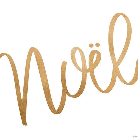 Noel Gold White Modern Wood Framed Art Print by Louise, Gigi
