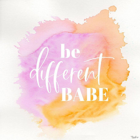 Be Different Black Modern Wood Framed Art Print with Double Matting by Louise, Gigi