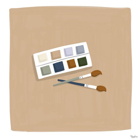 Paint White Modern Wood Framed Art Print by Louise, Gigi