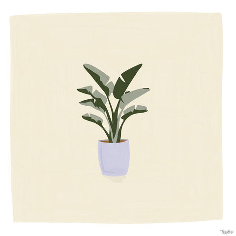 Plant Black Modern Wood Framed Art Print by Louise, Gigi