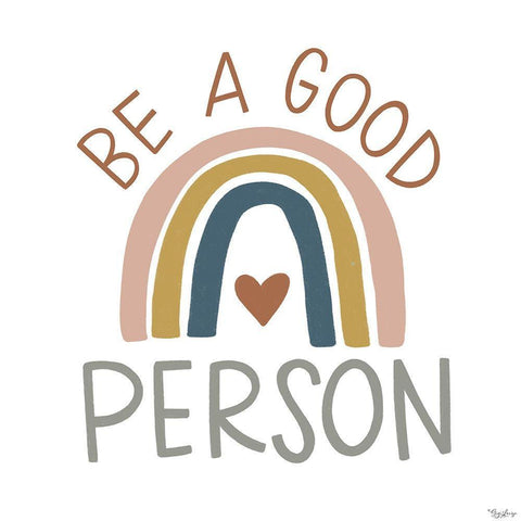 Good Person Fall White Modern Wood Framed Art Print with Double Matting by Louise, Gigi