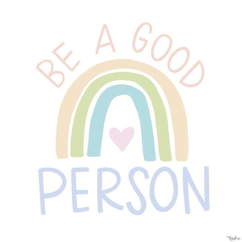 Good Person Pastel Gold Ornate Wood Framed Art Print with Double Matting by Louise, Gigi