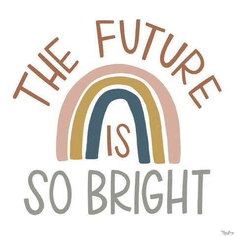 Future Bright Fall Black Modern Wood Framed Art Print by Louise, Gigi