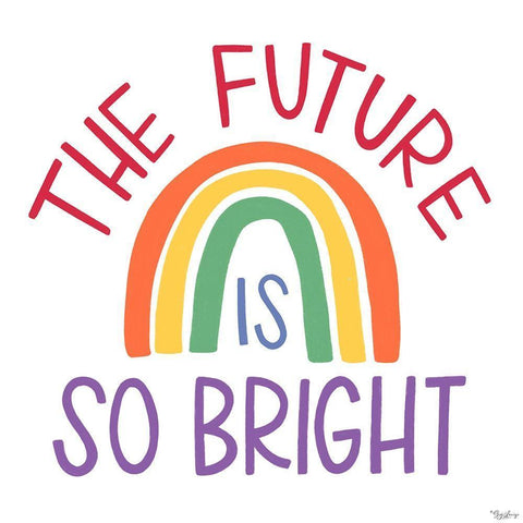 Future Bright Traditional White Modern Wood Framed Art Print with Double Matting by Louise, Gigi