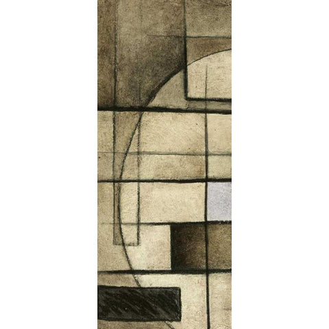 Brown Circle Box II Black Modern Wood Framed Art Print by Emery, Kristin