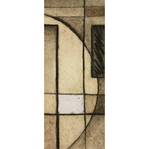 Brown Circle Box I White Modern Wood Framed Art Print by Emery, Kristin