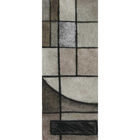 Modern Circles Left Black Modern Wood Framed Art Print by Emery, Kristin