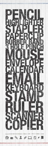 Work Arsenal White Modern Wood Framed Art Print with Double Matting by Emery, Kristin