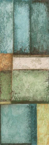 Rectangles Right Black Ornate Wood Framed Art Print with Double Matting by Emery, Kristin