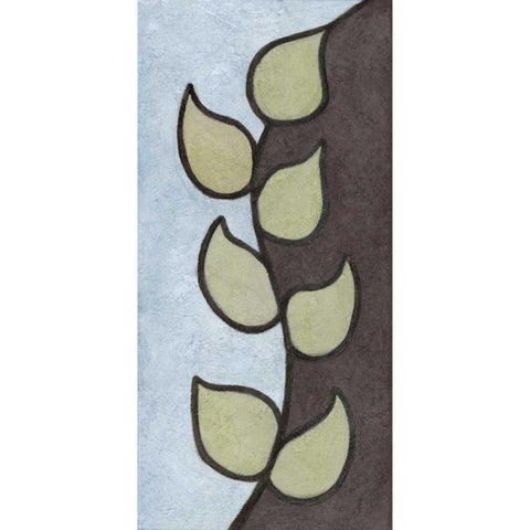 Vertical Vine Black Modern Wood Framed Art Print by Emery, Kristin