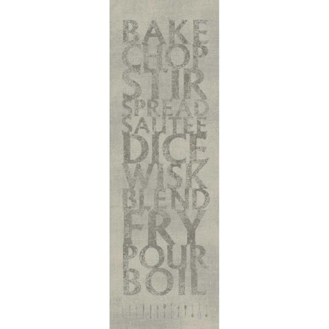 Kitchen List Black Modern Wood Framed Art Print with Double Matting by Emery, Kristin