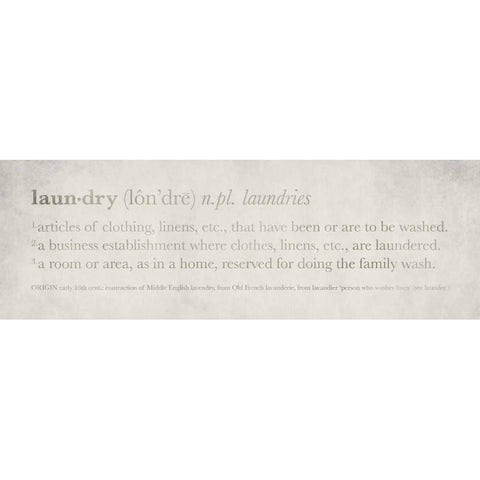 Definitions - Laundry I Black Modern Wood Framed Art Print by Emery, Kristin