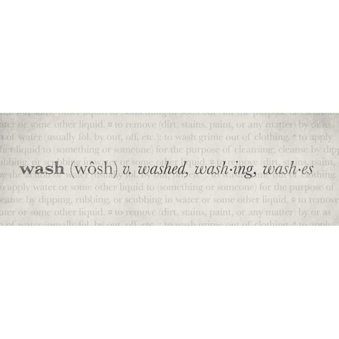 Definitions - Wash II Black Modern Wood Framed Art Print with Double Matting by Emery, Kristin