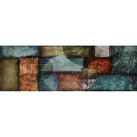 Rectangle Blue Velvet I Black Modern Wood Framed Art Print by Emery, Kristin