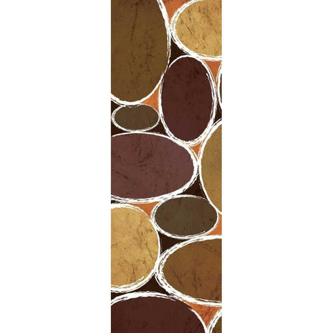 Warm Ovals I Black Modern Wood Framed Art Print by Emery, Kristin