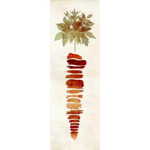 Carrot II Black Modern Wood Framed Art Print with Double Matting by Emery, Kristin