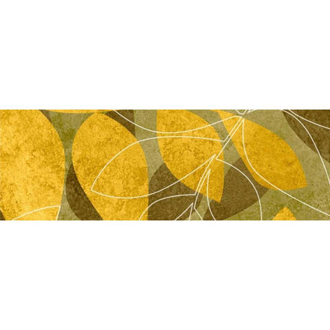 Leaves I Black Modern Wood Framed Art Print with Double Matting by Emery, Kristin