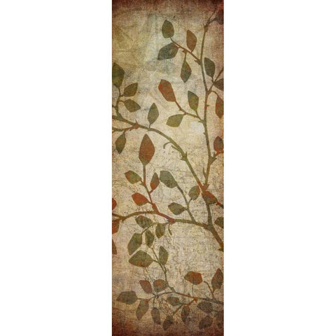 Leaves Map I Black Modern Wood Framed Art Print by Emery, Kristin