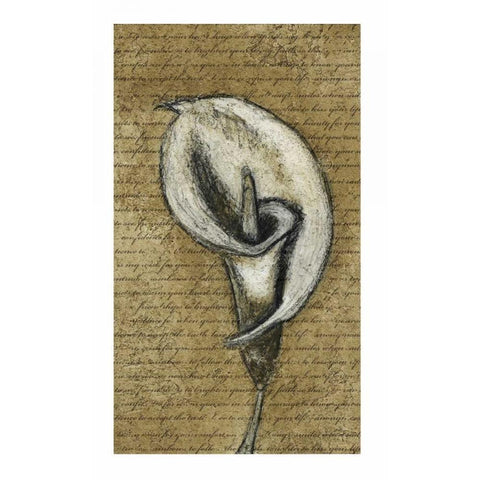Lily Right Gold Ornate Wood Framed Art Print with Double Matting by Emery, Kristin