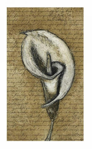 Lily Right White Modern Wood Framed Art Print with Double Matting by Emery, Kristin