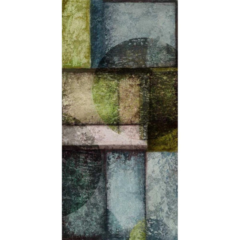 Rectangles with Circles I - Right Gold Ornate Wood Framed Art Print with Double Matting by Emery, Kristin