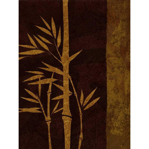 Deep Red Rectangle - Right Gold Ornate Wood Framed Art Print with Double Matting by Emery, Kristin