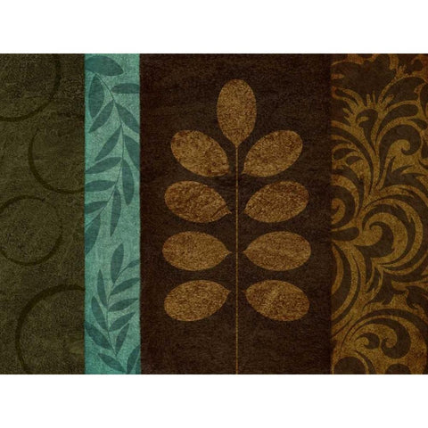 Pressed Leaves II Black Modern Wood Framed Art Print by Emery, Kristin