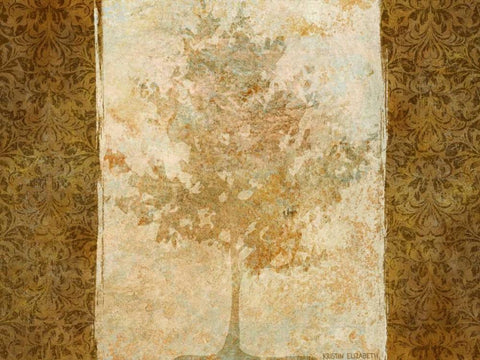 Tree I White Modern Wood Framed Art Print with Double Matting by Emery, Kristin