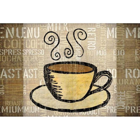 Coffee Mat 1 Gold Ornate Wood Framed Art Print with Double Matting by Emery, Kristin