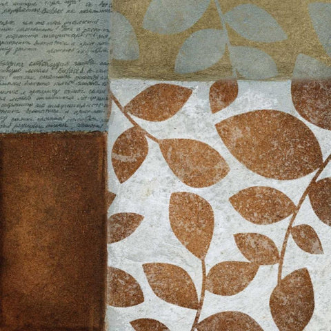 Leaf Letter II White Modern Wood Framed Art Print by Emery, Kristin
