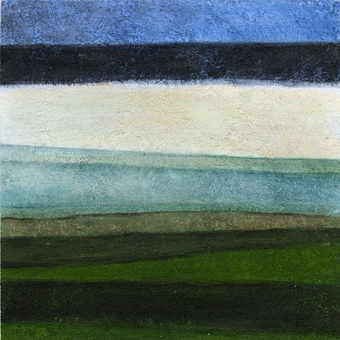 Stripes Right White Modern Wood Framed Art Print with Double Matting by Emery, Kristin