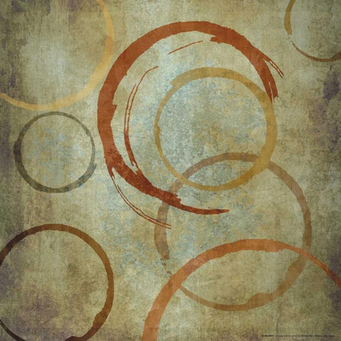 Vintage Circels IA White Modern Wood Framed Art Print by Emery, Kristin