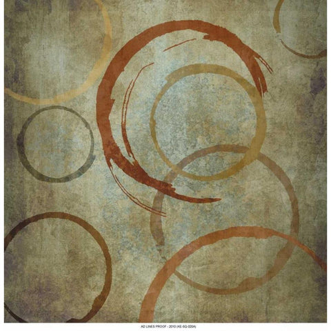 Vintage Circels I Black Modern Wood Framed Art Print with Double Matting by Emery, Kristin